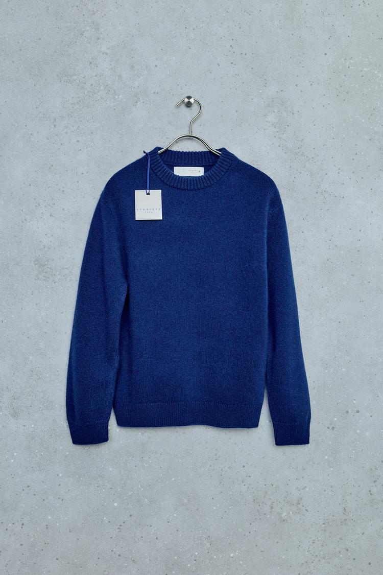 STORIESZ - 100% CASHMERE KNIT SWEATER — Bluish