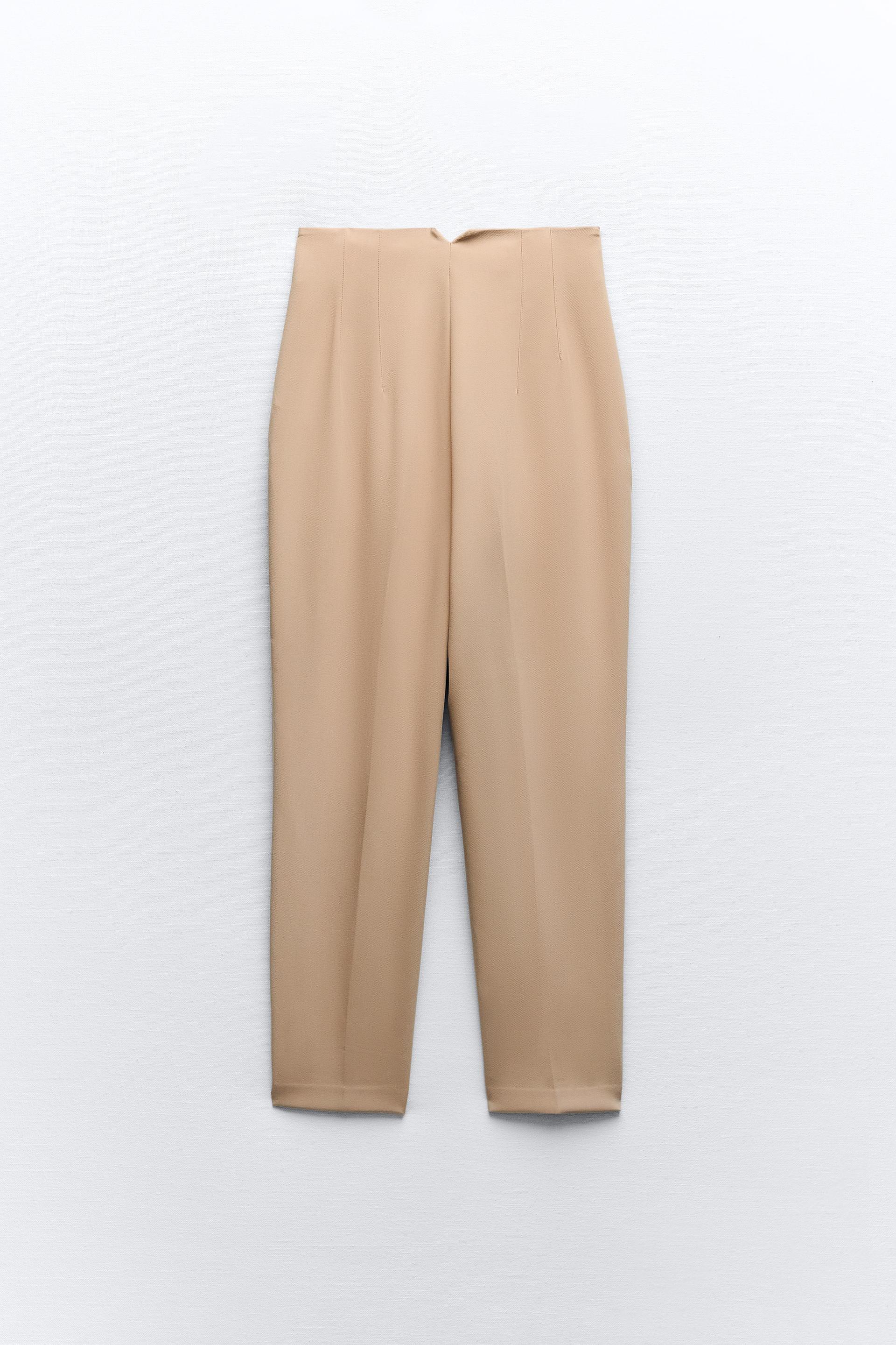 ZARA NEW WOMAN High-Waist Trousers With Belt Pant Coral Xs-Xl 4387/130  $53.92 - PicClick