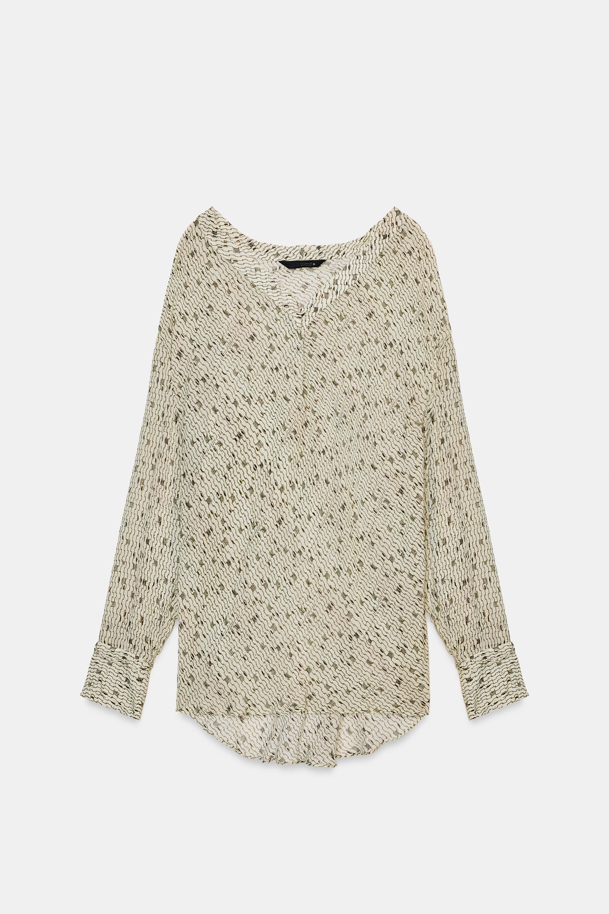 ZW COLLECTION PRINTED FLOWY SHIRT
