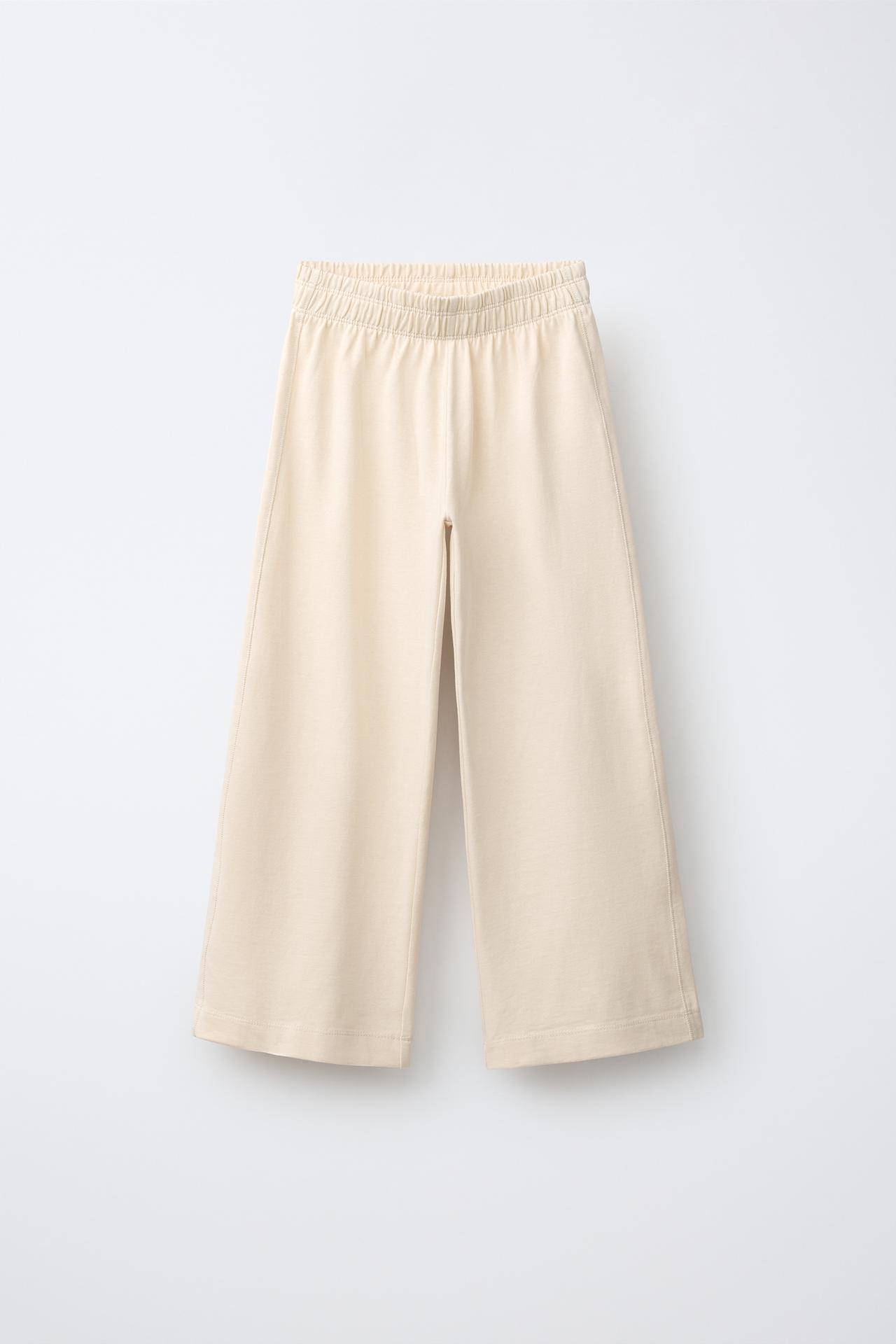 HEAVYWEIGHT WIDE LEG PANTS — Ecru