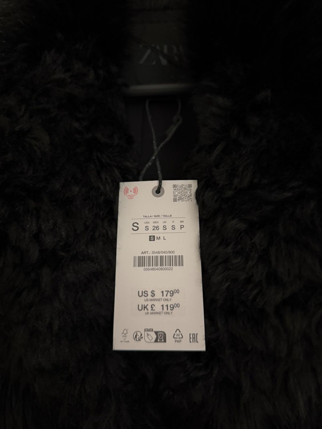 SHORT FAUX FUR COAT ZW COLLECTION - Image 3
