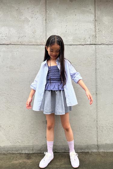 CAMISETA GOMAS ELÁSTICAS - Azul de Zara