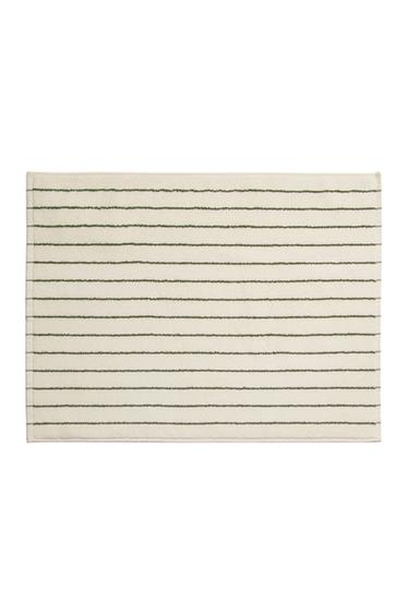 TAPIS DE BAIN RAYURES COULEUR - vert kaki-moyen de Zara