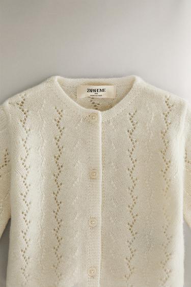 VESTE BÉBÉ CACHEMIRE - Blanc cassé de Zara - Image 1