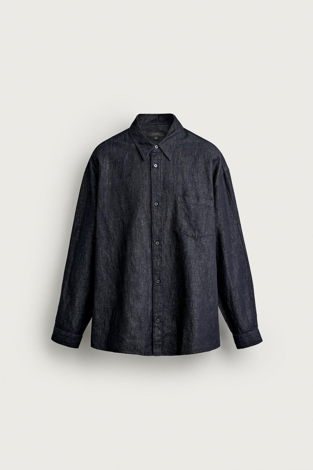 LIGHTWEIGHT RELAXED FIT DENIM SHIRT