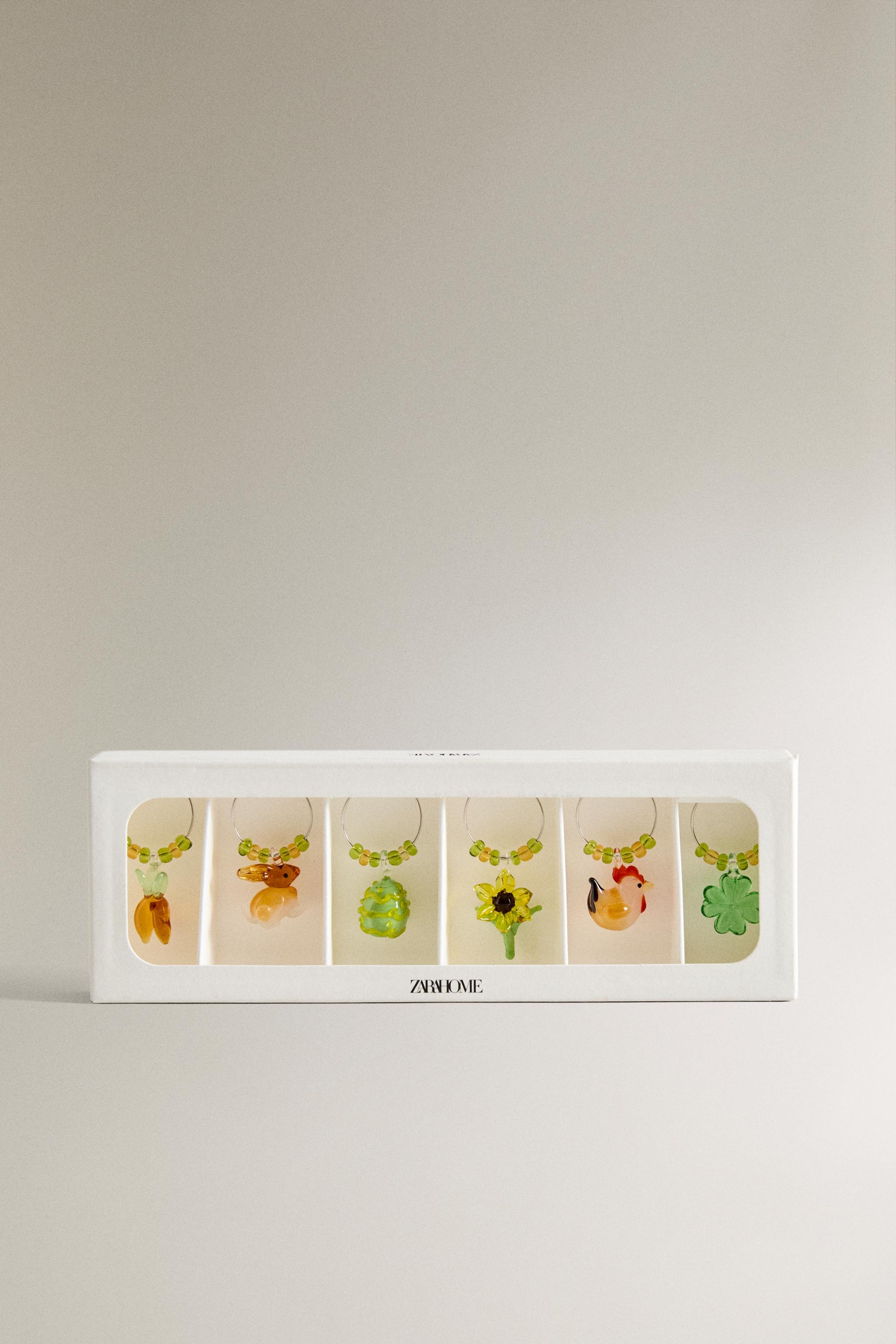 EASTER GLASS CHARMS PACK (PACK OF 6)