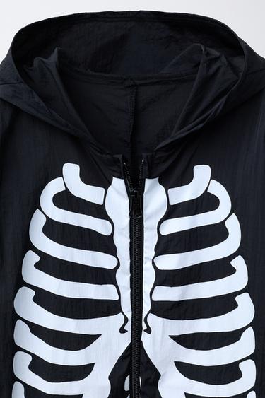Zara SKELETON JUMPSUIT COSTUME - Black