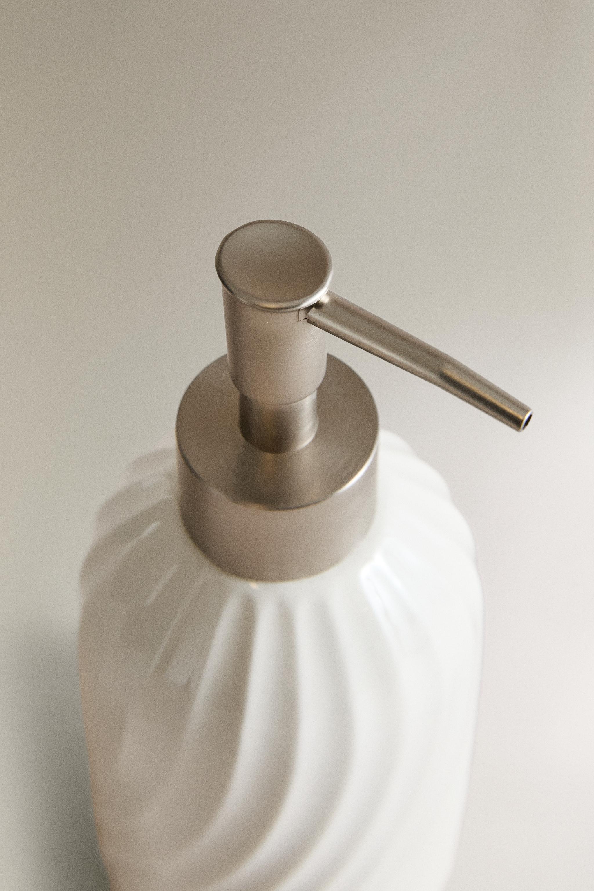 CERAMIC EMBOSSED SOAP DISPENSER