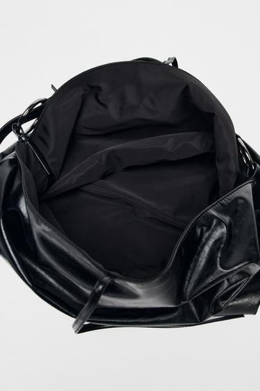 REVERSIBLE SOFT BUCKET BAG - Black by Zara - Image 5