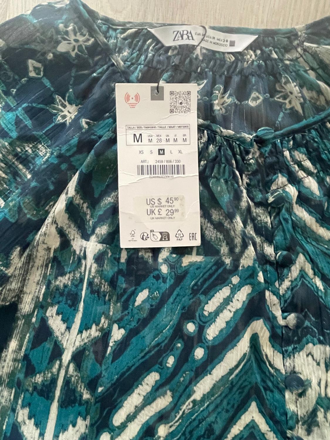 METALLIC THREAD PRINTED BLOUSE - Image 4