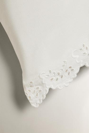 TAIE D’OREILLER BRODERIE FESTON - Blanc de Zara - Image 3
