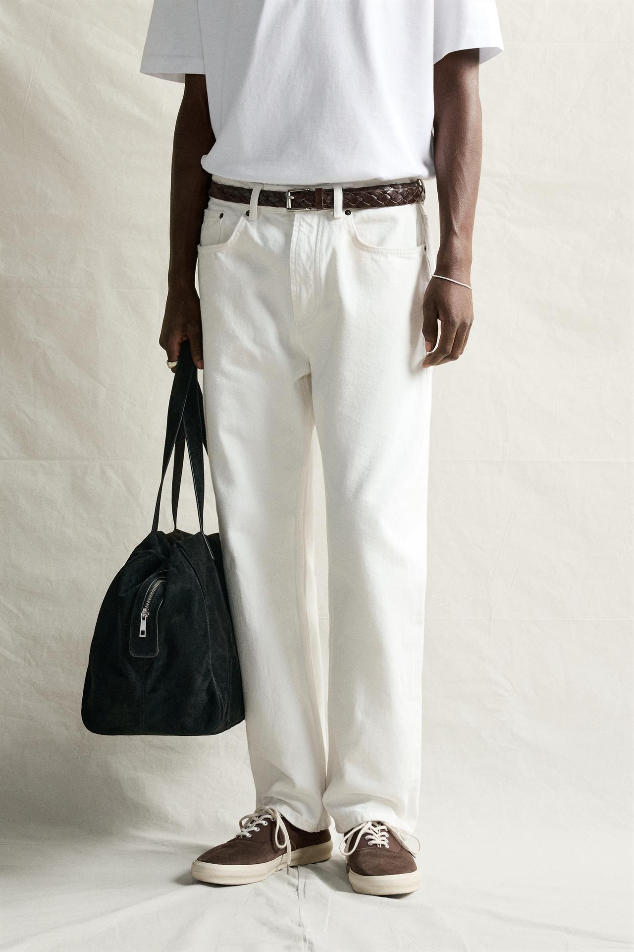 STRAIGHT ANKLE FIT JEANS — White