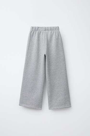 SHINY WIDE-LEG TROUSERS - Grey marl by Zara - Image 1