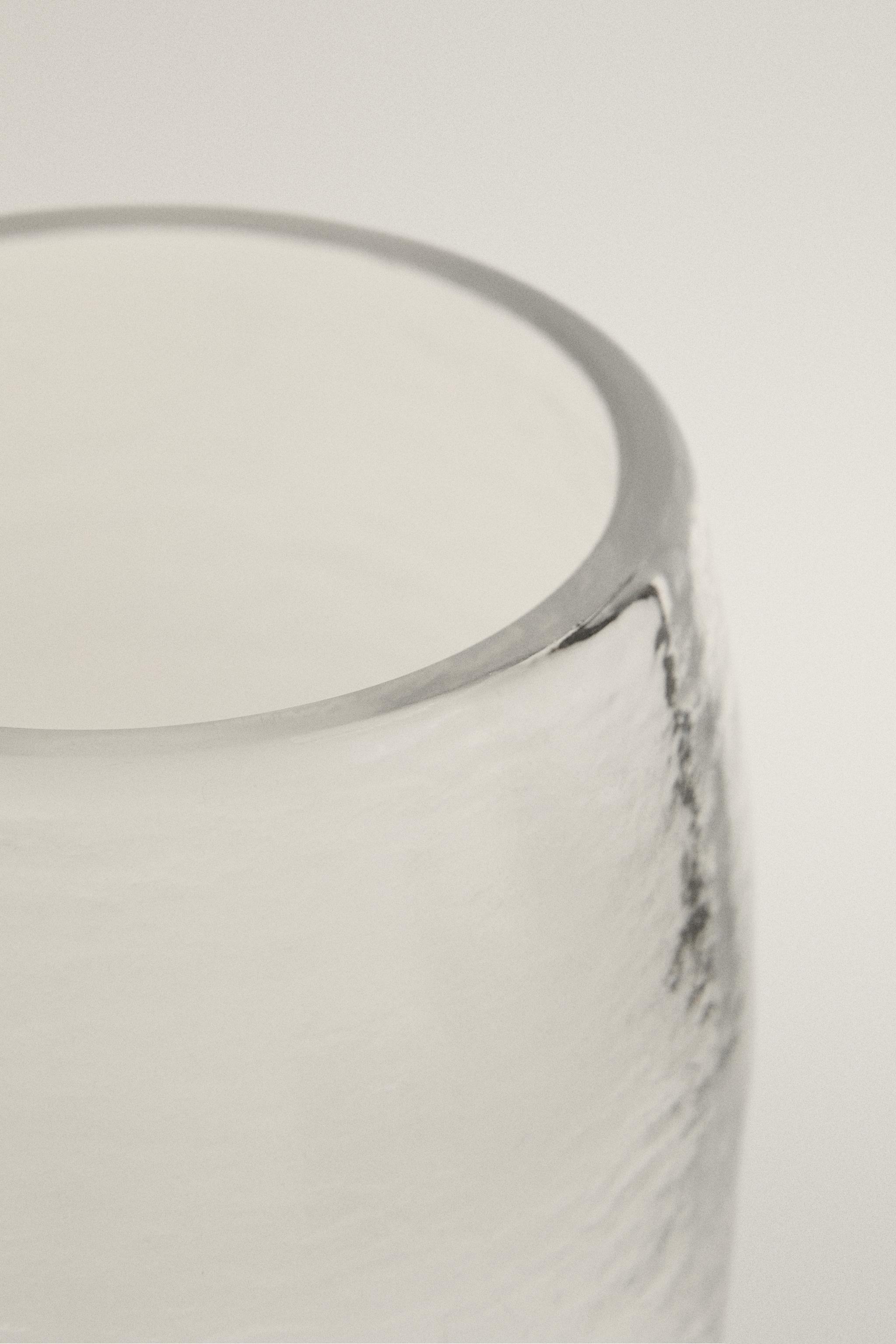 TEXTURED GLASS TOOTHBRUSH TUMBLER