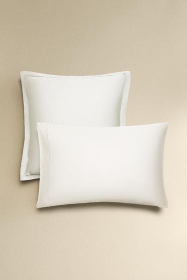 KOPFKISSENBEZUG SATIN BORTE (FADENDICHTE 300) - Weiß von Zara - Bild 0