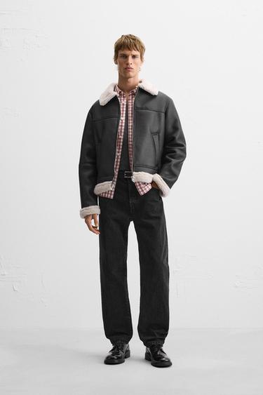 DOUBLE-FACED LEATHER EFFECT JACKET - Black by Zara - Image 0