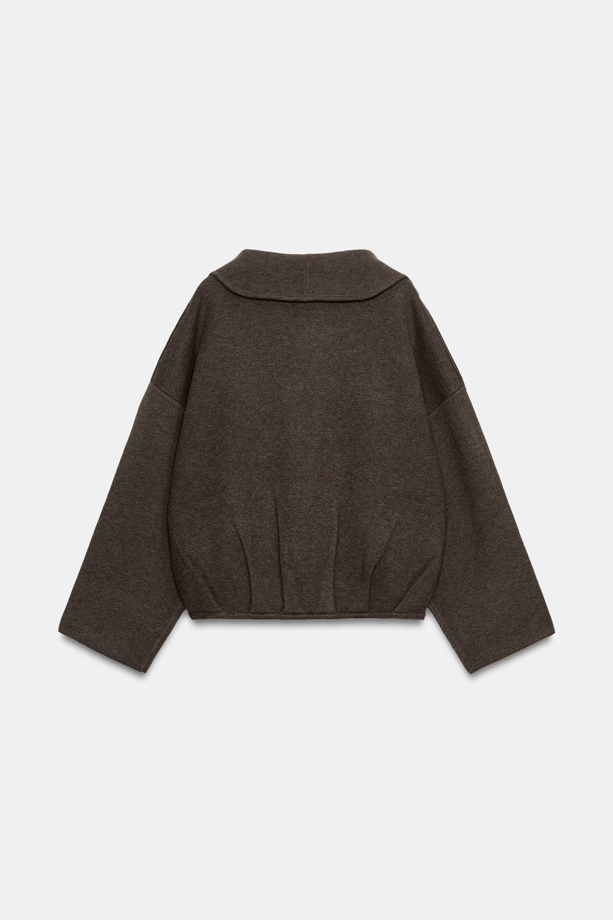 OPEN-FRONT KNIT JACKET