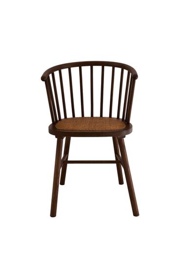 STOL I ASKETRÆ OG RATTAN - Brun fra Zara