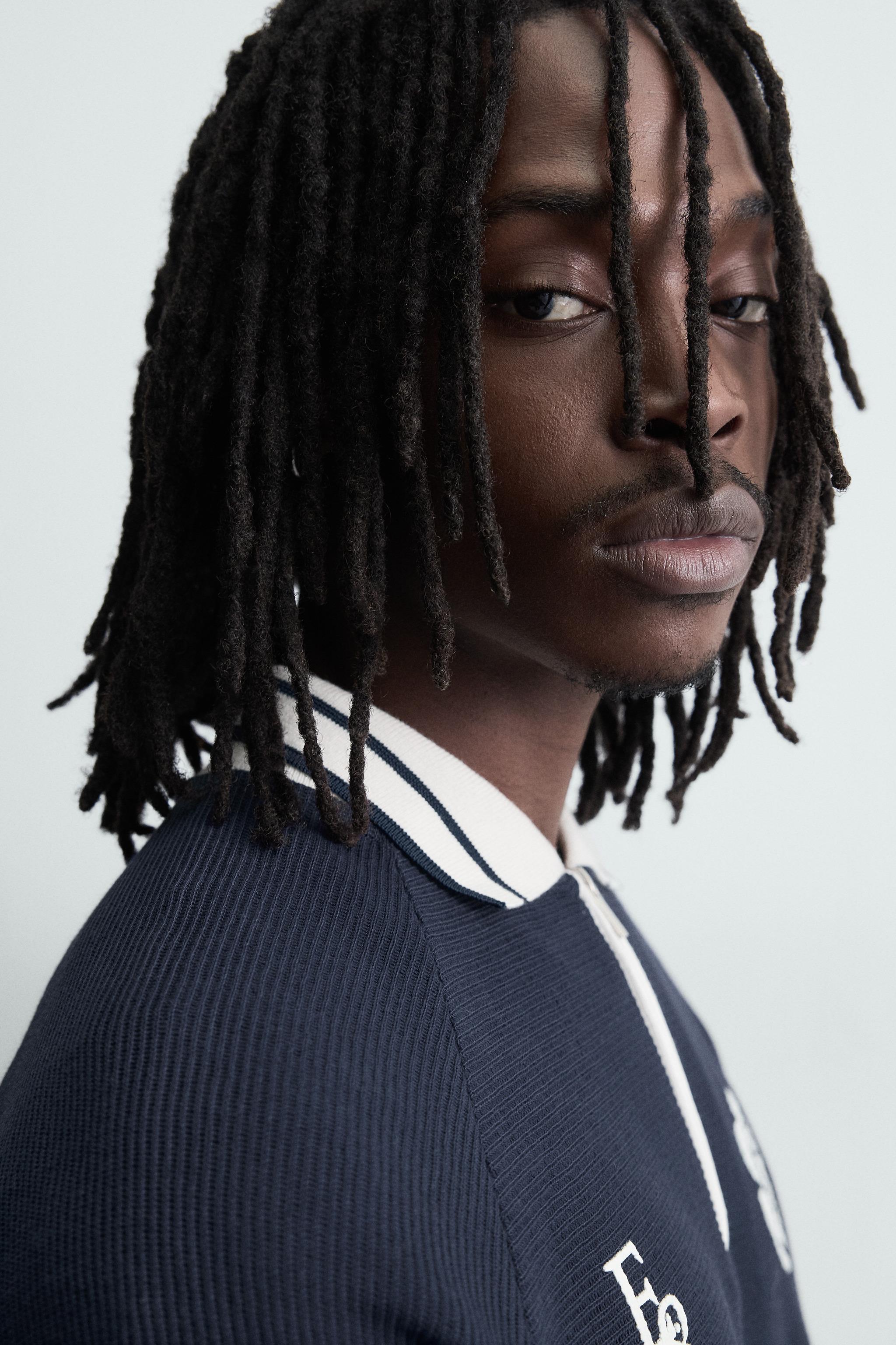 PRINTED POLO SHIRT. CONTRAST