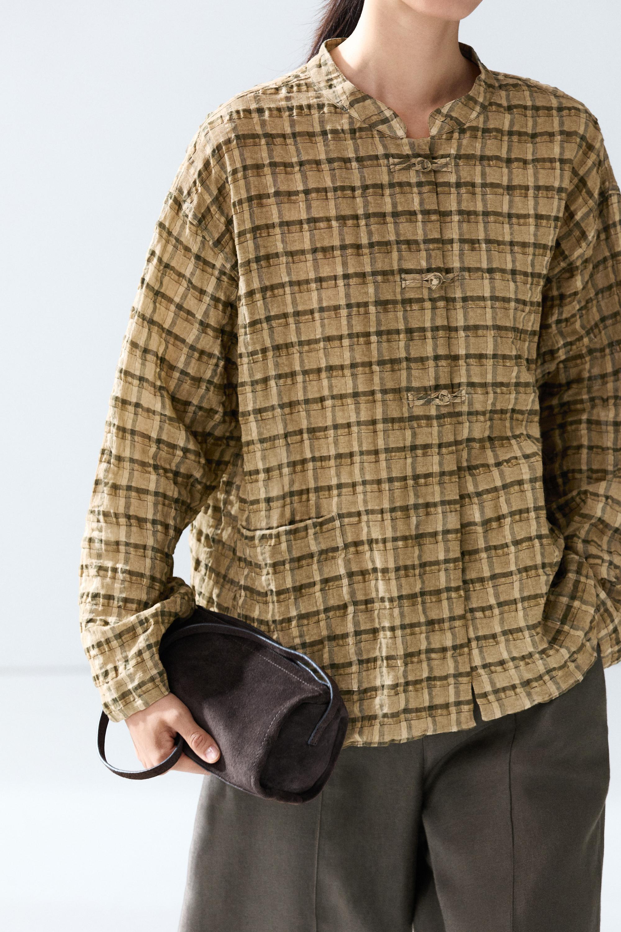 Flowing checkered shirt