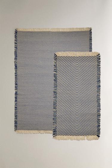 Zara DEČJI VUNENI TEPIH – svetlosmeđa / plava