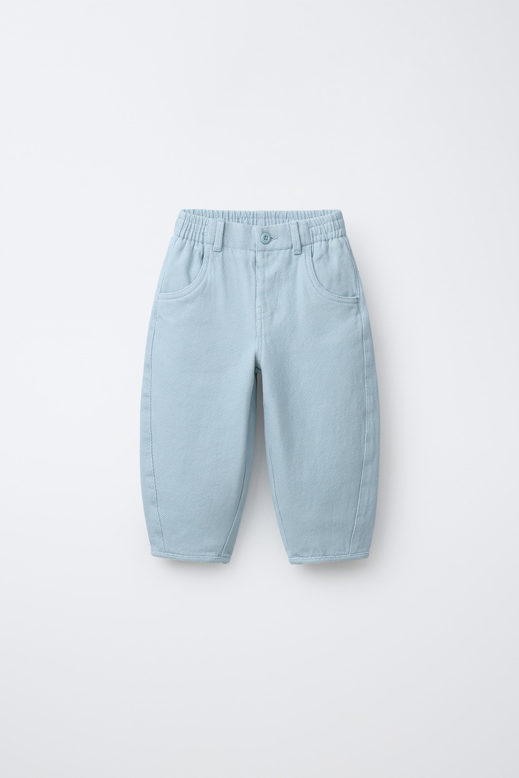 BALLOON WAFFLE PANTS - Blue | ZARA United States