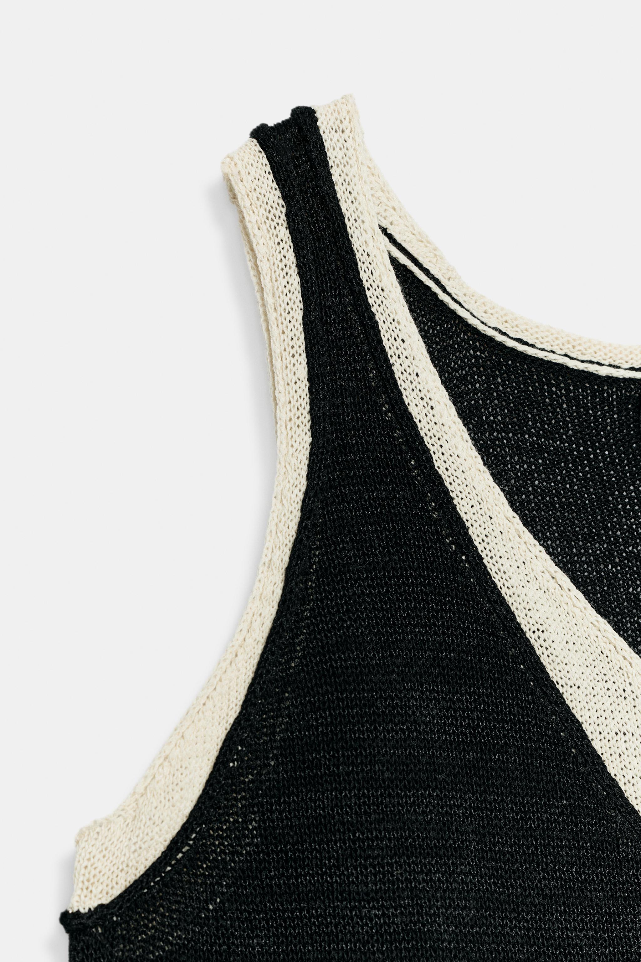 Женские свитеры Zara COMBINATION KNIT TOP — фото 9