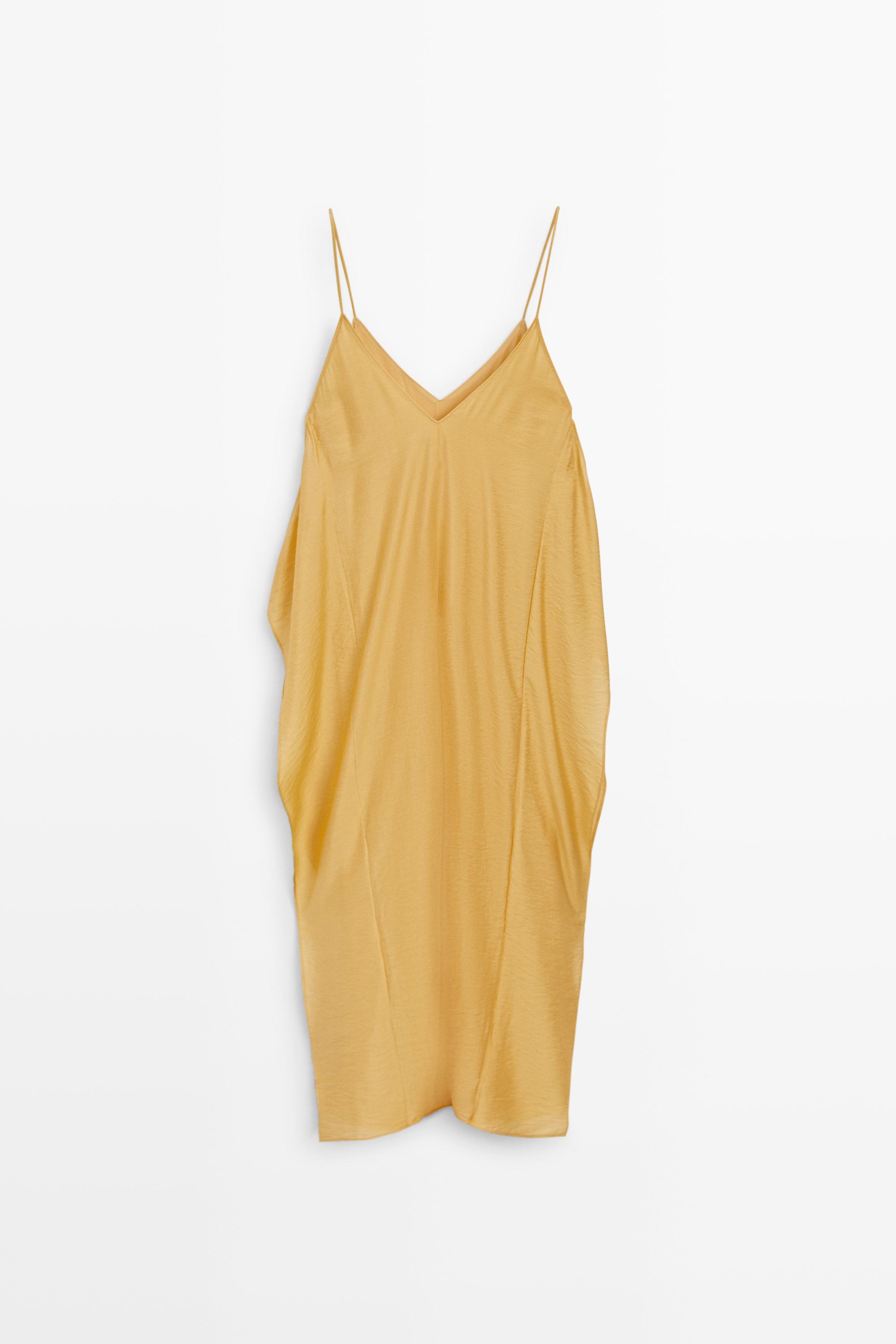 Flowing lingerie dress with ruffle detail