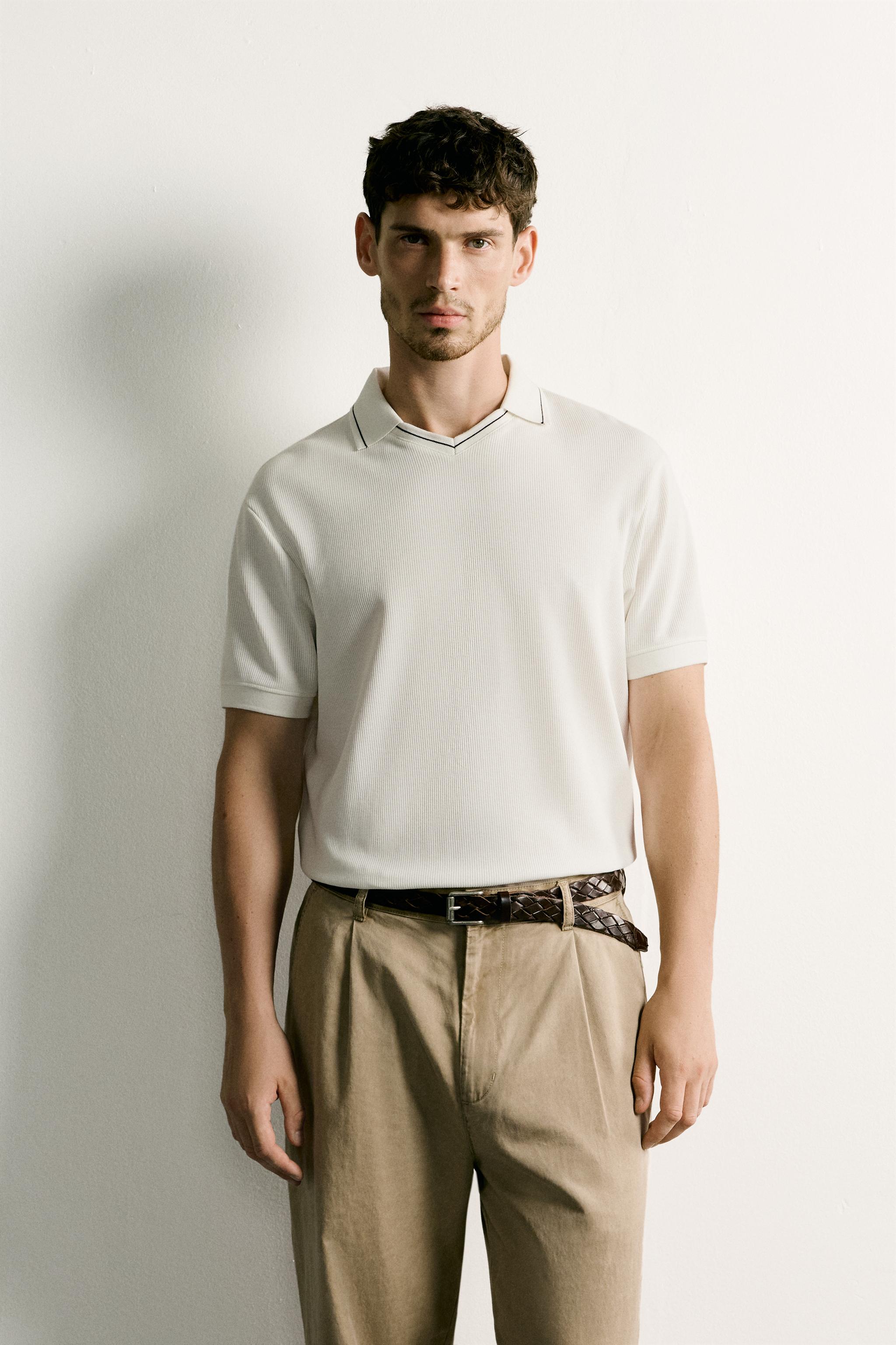 CONTRAST REGULAR FIT POLO — Oyster-white