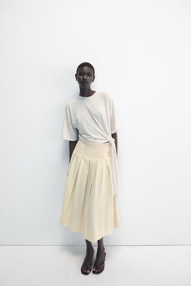 ZW COLLECTION PLEATED SKIRT - Butter by Zara