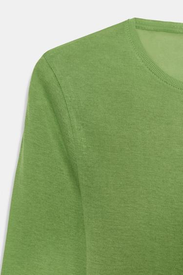 T-SHIRT COURT SUPIMA® - Vert de Zara - Image 6