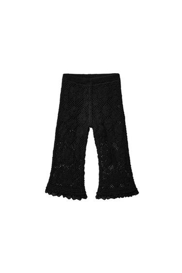 CROCHET LACE KNIT TROUSERS