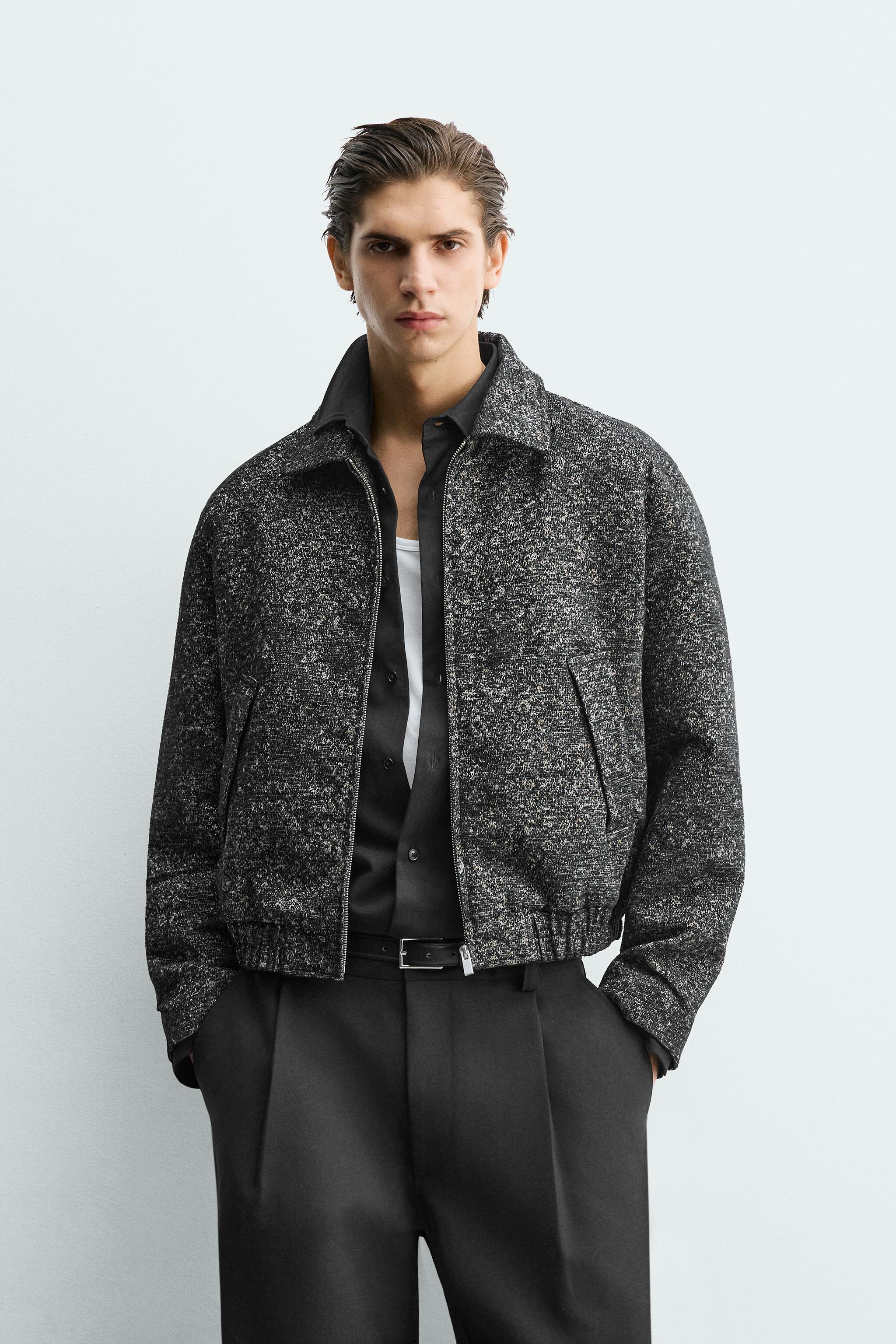 TEXTURED JACQUARD JACKET