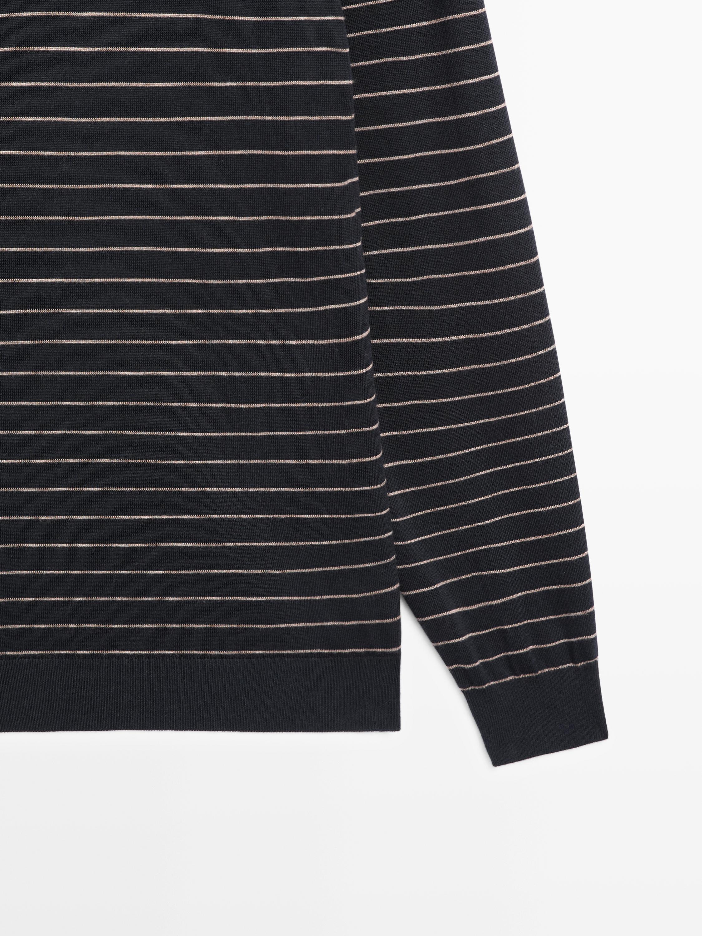 Pull rayé manches longues