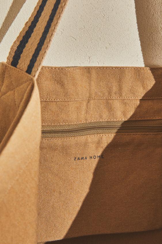 FABRIC TOTE BAG - Off White | ZARA United States