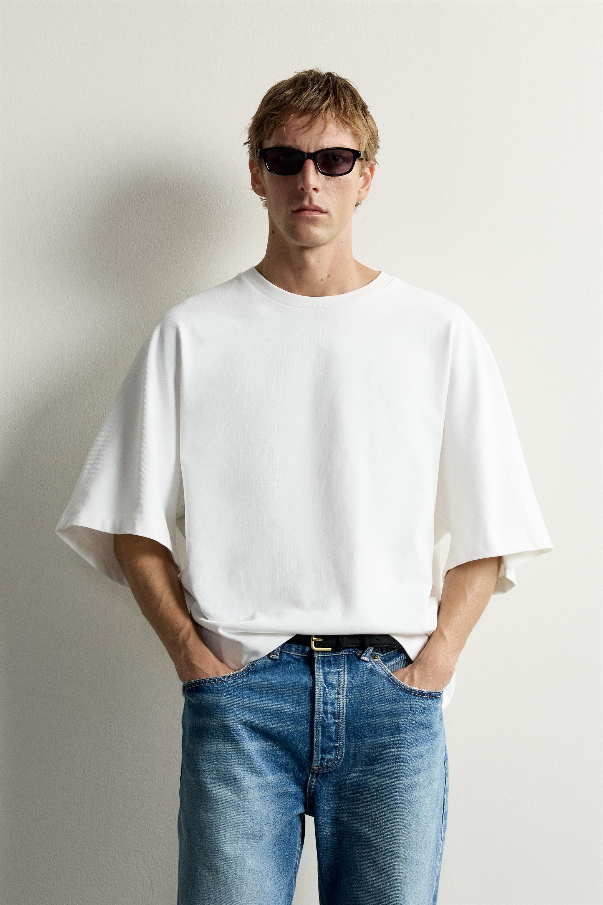 Zara RELAXED FIT YARASA KOLLU T-SHIRT görsel 2