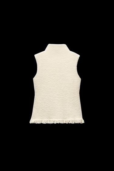 TOP PUNTO FLECOS - Crudo de Zara