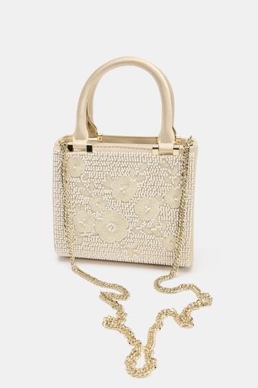 SAC RIGIDE BRODÉ - Écru de Zara - Image 1