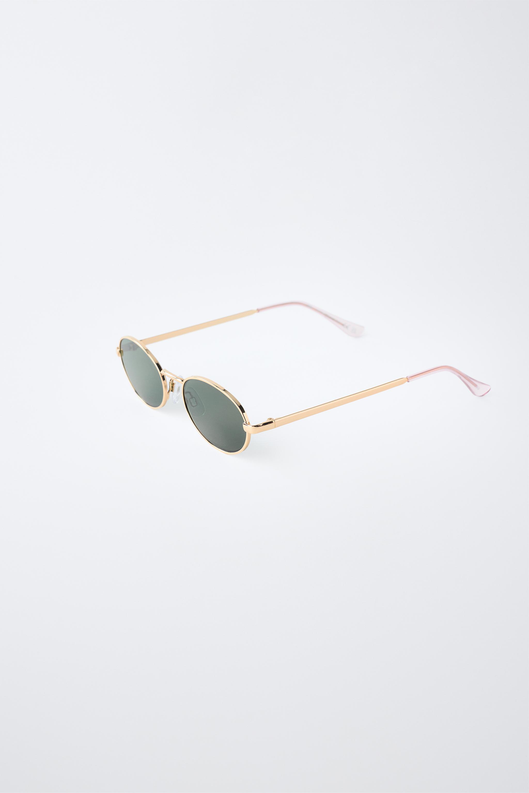 OVAL METAL SUNGLASSES — Golden (alternate view)