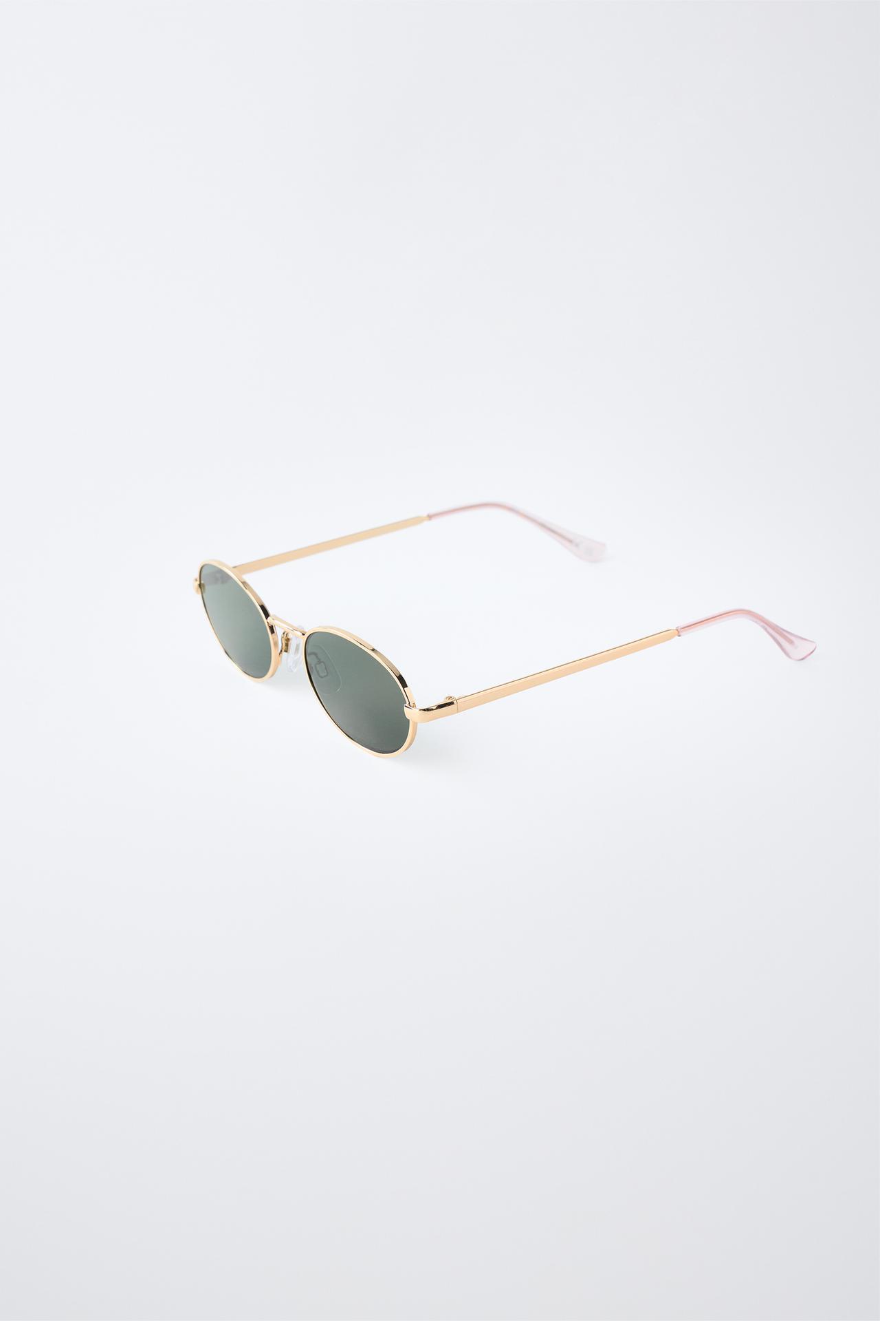 OVAL METAL SUNGLASSES — Golden