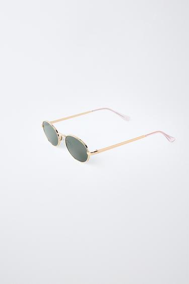 LUNETTES DE SOLEIL MÉTALLIQUES OVALES - Doré de Zara - Image 1