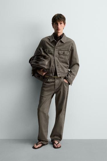 LIMITED EDITION DENIM JACKET - Grey green by Zara