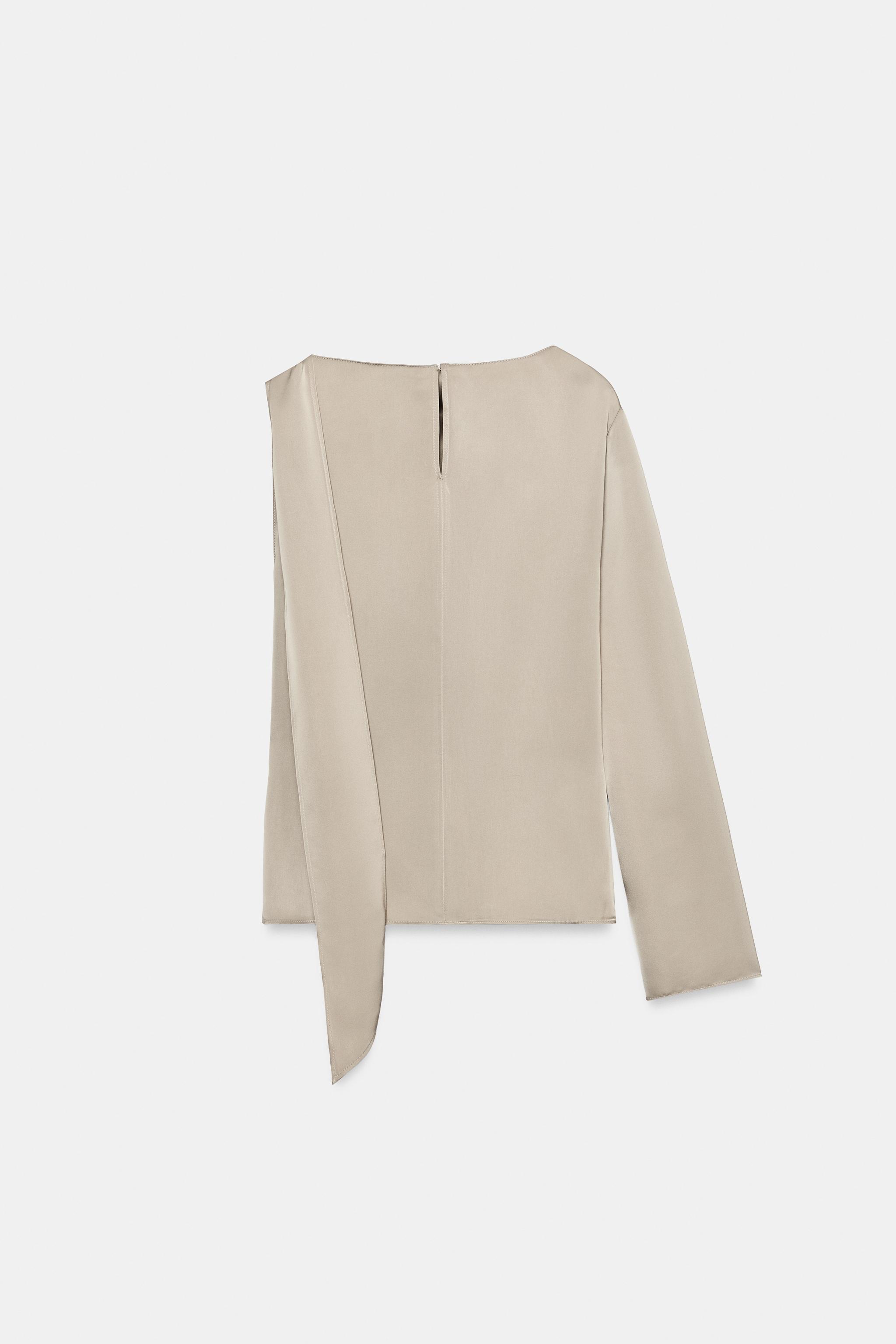 ASYMMETRIC SATIN BLOUSE