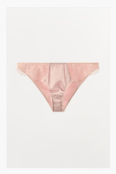 SLIP COMBINATI RICAMI - Rosa gesso di Zara