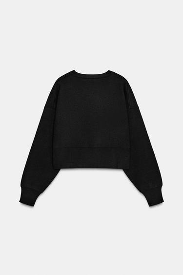 HAUT COURT EN MAILLE - Noir de Zara - Image 5