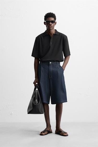 FLOWING POLO SHIRT - Black by Zara - Image 0