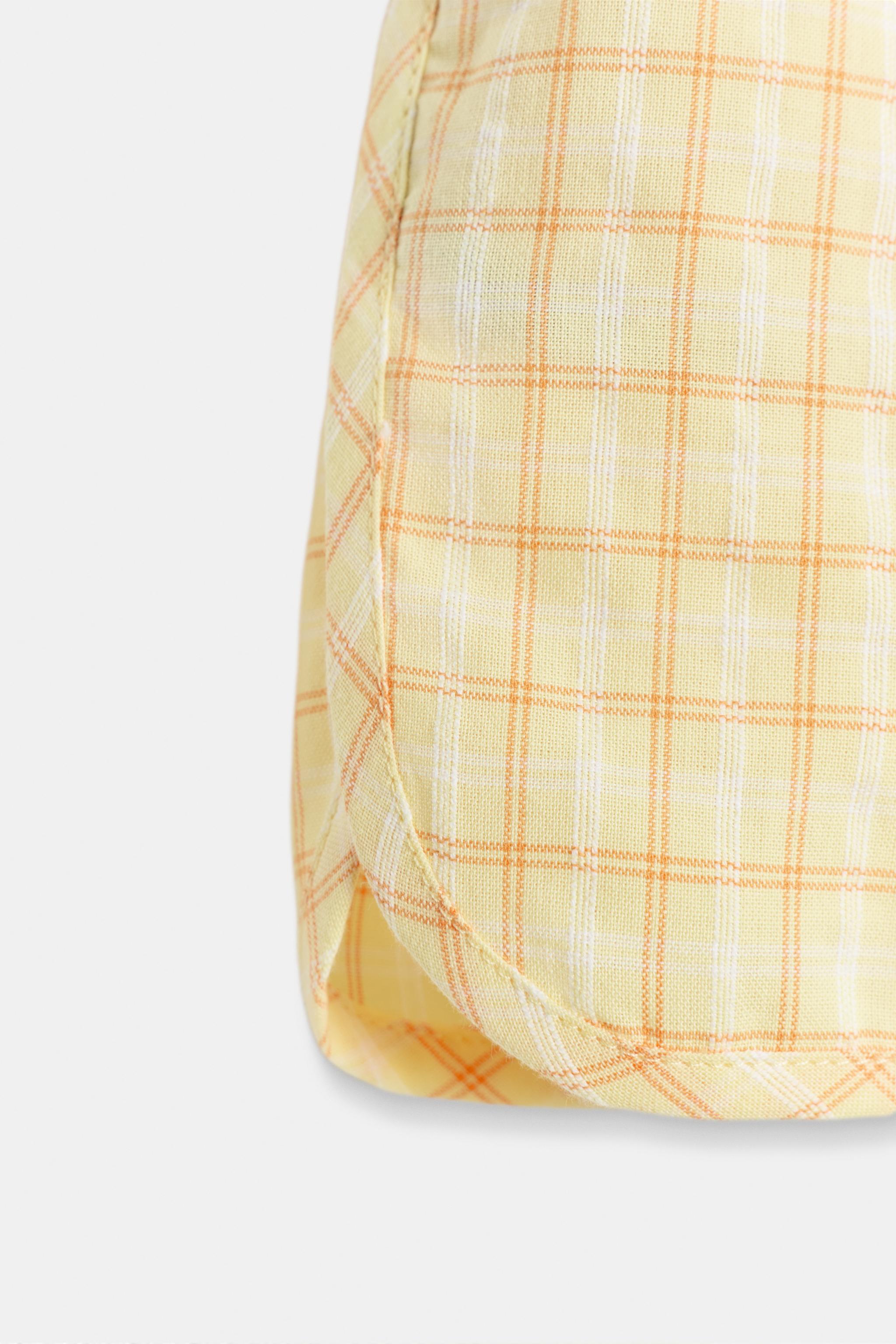 CHECK SHORTS - Yellow | ZARA Turkey