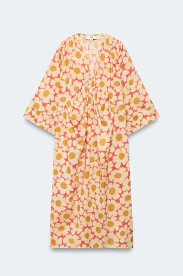 LIMITED EDITION 플라워 카프탄 원피스 - Zara 프린트