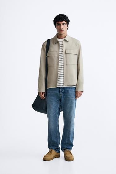 КУРТКА-РУБАШКА С КАРМАНАМИ — РЫЖЕВАТО-КОРИЧНЕВЫЙ от Zara — изображение 0