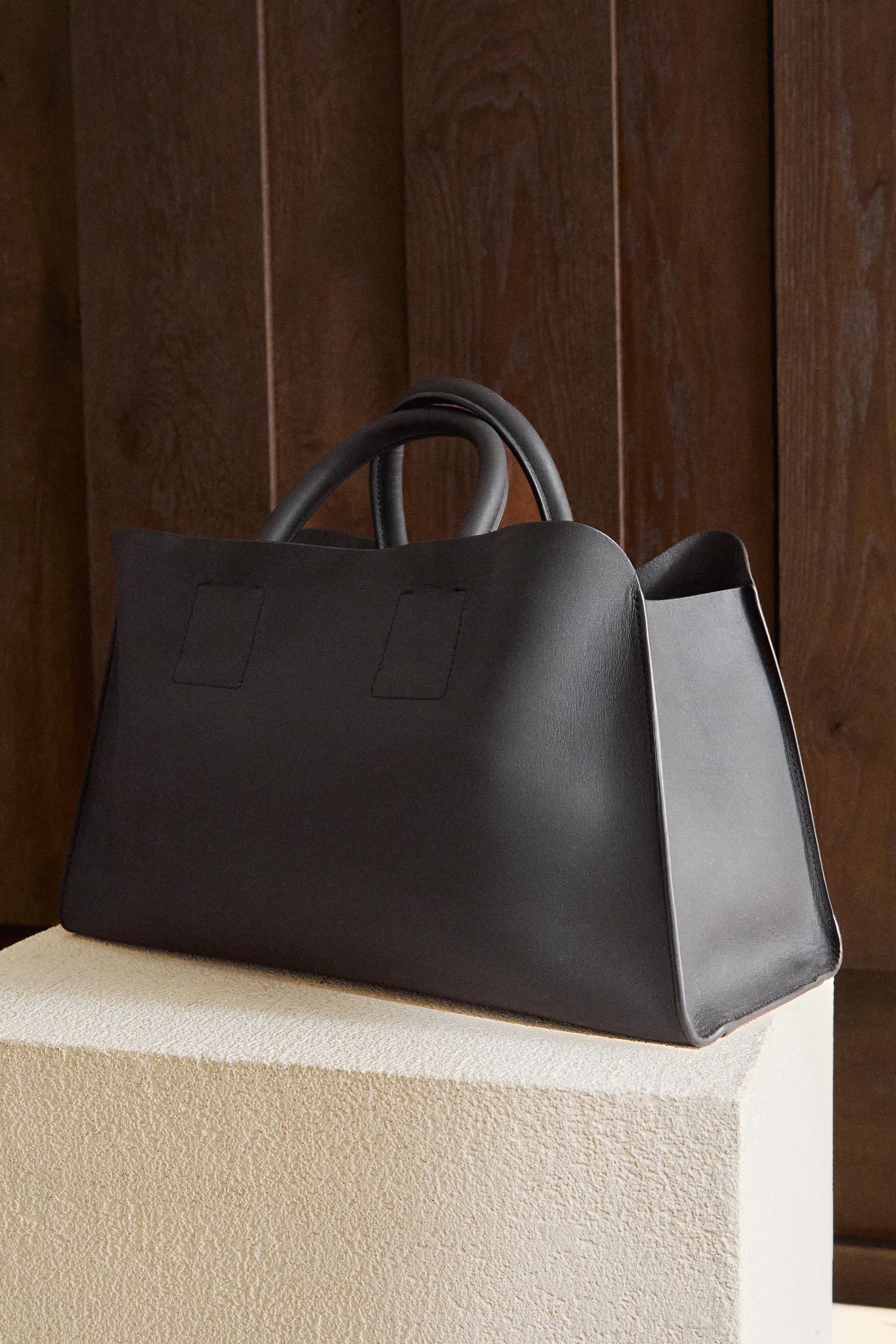 ミニ レザー トートバッグ - ブラック | ZARA Japan / 日本